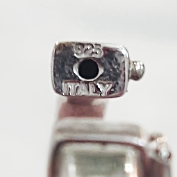 Vintage Milor Italy Sterling Silver Hinge Bangle Bracelet - Picture 6 of 7